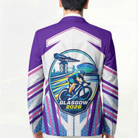 Glasgow 2026 Blazer Scotland Dynamic Geometric Athlete Graphic Art