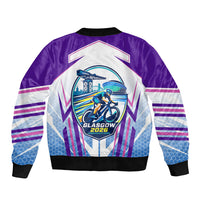 Glasgow 2026 Bomber Jacket Scotland Dynamic Geometric Athlete Graphic Art
