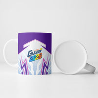 Glasgow 2026 Ceramic Mug Scotland Dynamic Geometric Athlete Graphic Art