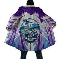 Glasgow 2026 Cloak Scotland Dynamic Geometric Athlete Graphic Art