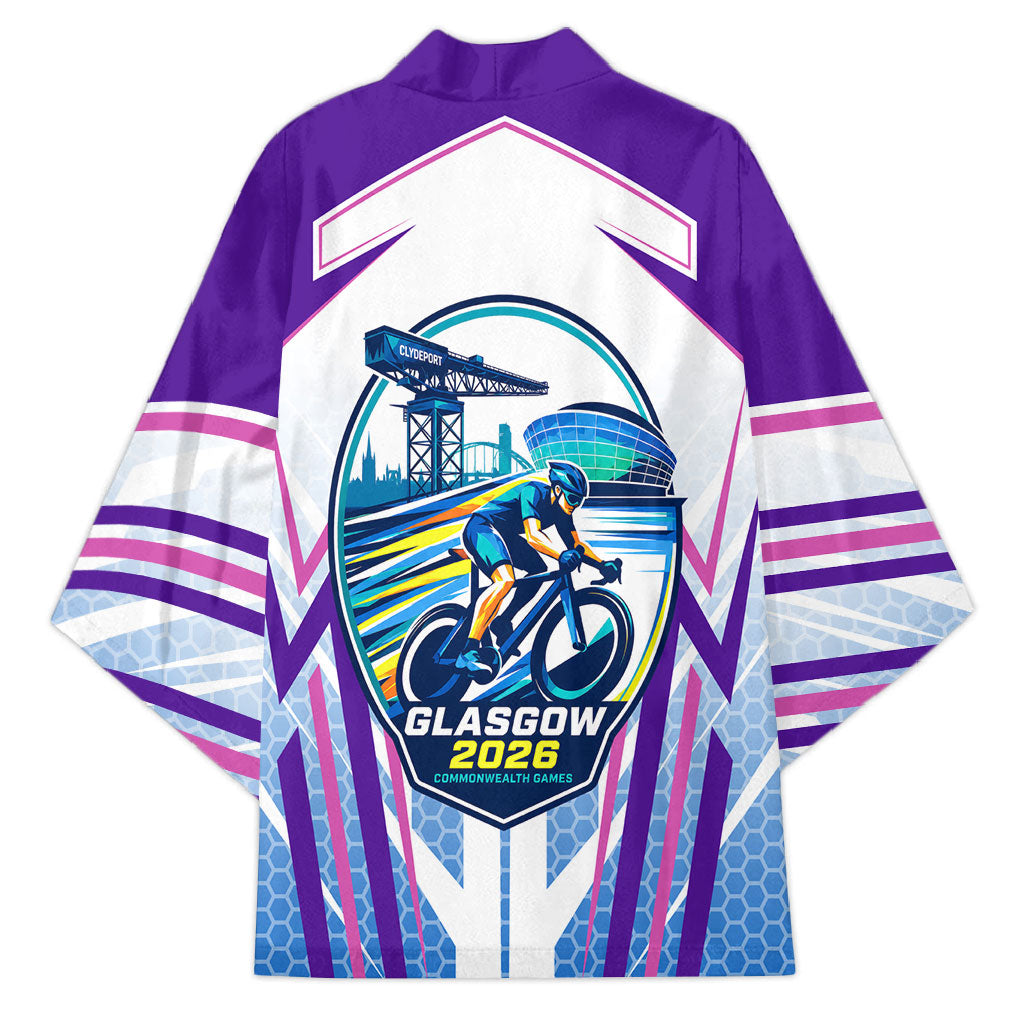Glasgow 2026 Kimono Scotland Dynamic Geometric Athlete Graphic Art