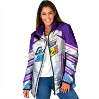 Glasgow 2026 Padded Jacket Scotland Dynamic Geometric Athlete Graphic Art