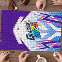 Glasgow 2026 Puzzle Scotland Dynamic Geometric Athlete Graphic Art