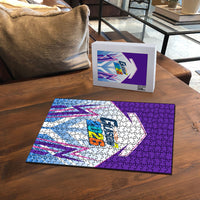 Glasgow 2026 Puzzle Scotland Dynamic Geometric Athlete Graphic Art