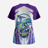 Glasgow 2026 Scrub Top Scotland Dynamic Geometric Athlete Graphic Art