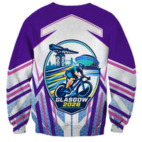 Glasgow 2026 Sweatshirt Scotland Dynamic Geometric Athlete Graphic Art