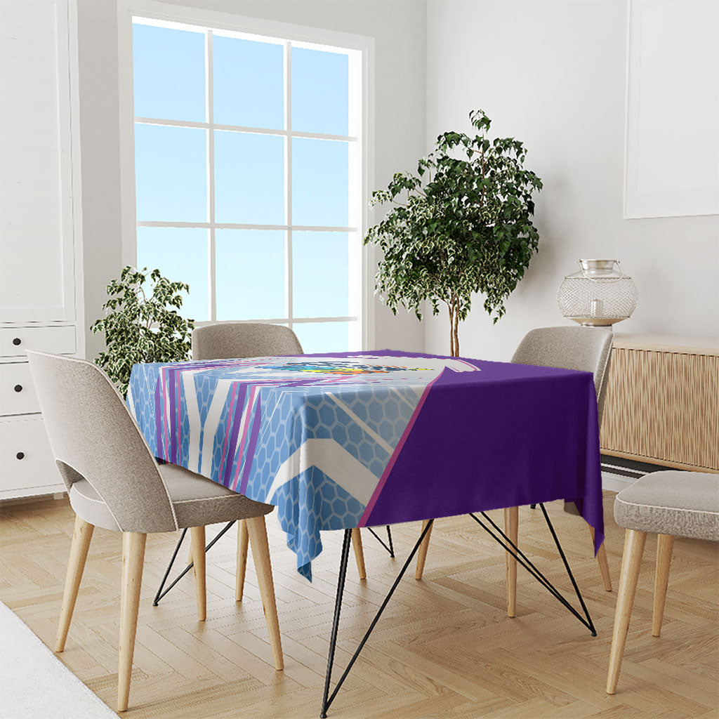 Glasgow 2026 Tablecloth Scotland Dynamic Geometric Athlete Graphic Art