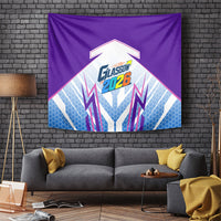 Glasgow 2026 Tapestry Scotland Dynamic Geometric Athlete Graphic Art