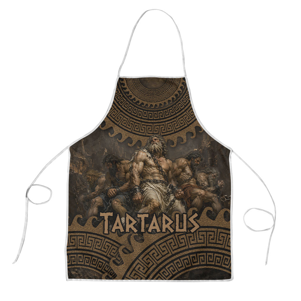 Greek Mythology Tartarus Apron Chained Titans Classical Art Greek Key Pattern