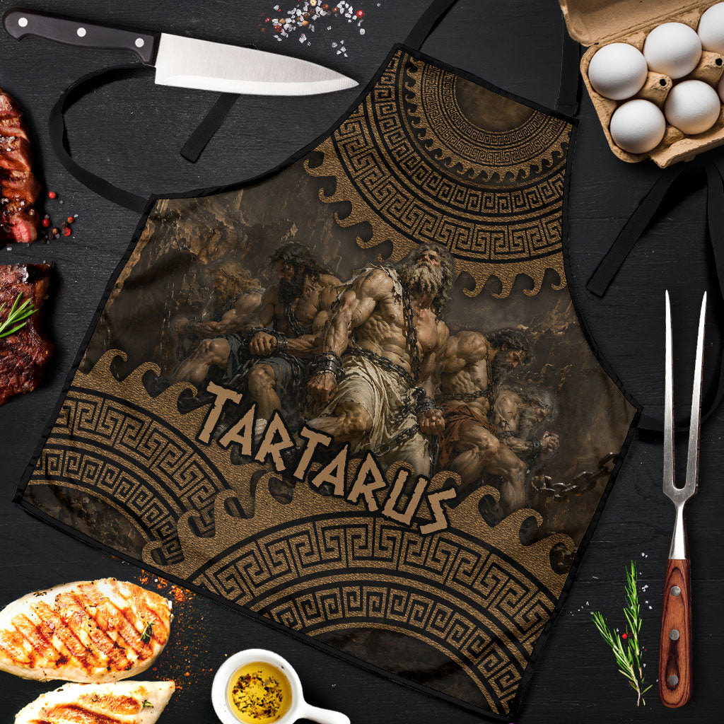 Greek Mythology Tartarus Apron Chained Titans Classical Art Greek Key Pattern