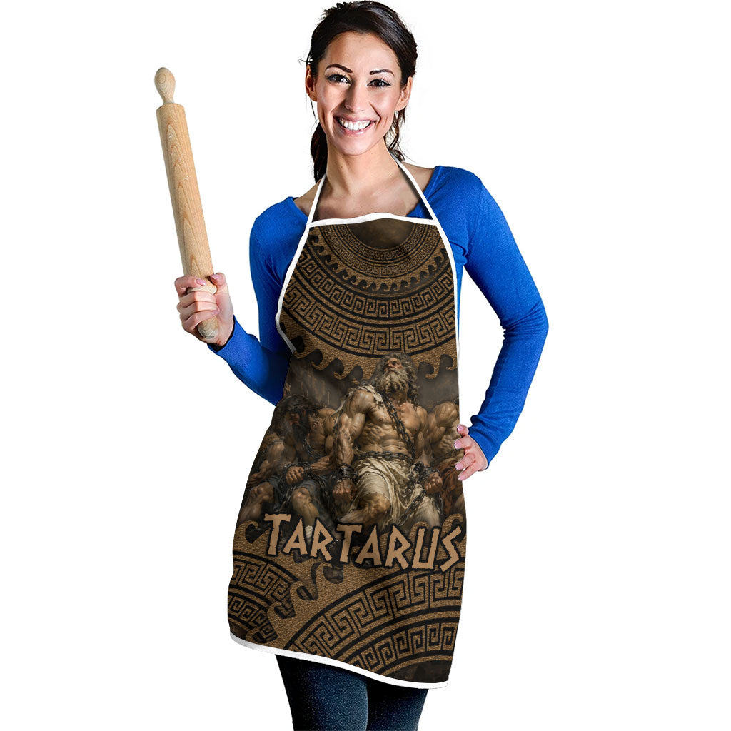 Greek Mythology Tartarus Apron Chained Titans Classical Art Greek Key Pattern