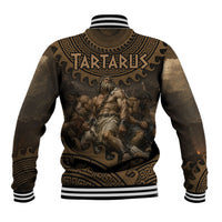 Greek Mythology Tartarus Baseball Jacket Chained Titans Classical Art Greek Key Pattern
