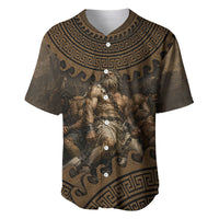 Greek Mythology Tartarus Baseball Jersey Chained Titans Classical Art Greek Key Pattern