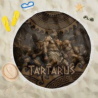 Greek Mythology Tartarus Beach Blanket Chained Titans Classical Art Greek Key Pattern