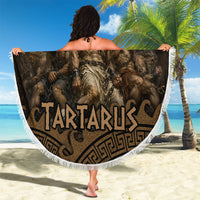 Greek Mythology Tartarus Beach Blanket Chained Titans Classical Art Greek Key Pattern
