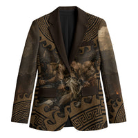 Greek Mythology Tartarus Blazer Chained Titans Classical Art Greek Key Pattern