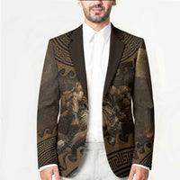 Greek Mythology Tartarus Blazer Chained Titans Classical Art Greek Key Pattern
