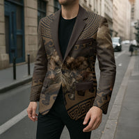 Greek Mythology Tartarus Blazer Chained Titans Classical Art Greek Key Pattern