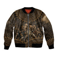 Greek Mythology Tartarus Bomber Jacket Chained Titans Classical Art Greek Key Pattern