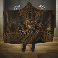 Greek Mythology Tartarus Hooded Blanket Chained Titans Classical Art Greek Key Pattern