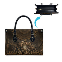 Greek Mythology Tartarus Leather Bag Chained Titans Classical Art Greek Key Pattern