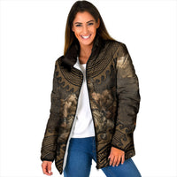 Greek Mythology Tartarus Padded Jacket Chained Titans Classical Art Greek Key Pattern