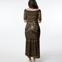 Greek Mythology Tartarus Puletasi Chained Titans Classical Art Greek Key Pattern