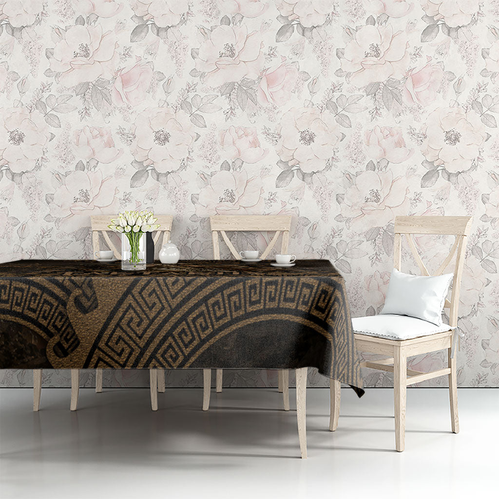 Greek Mythology Tartarus Tablecloth Chained Titans Classical Art Greek Key Pattern