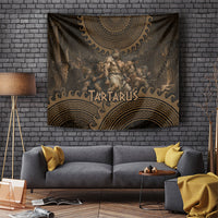 Greek Mythology Tartarus Tapestry Chained Titans Classical Art Greek Key Pattern