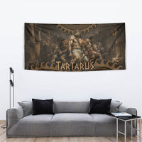 Greek Mythology Tartarus Tapestry Chained Titans Classical Art Greek Key Pattern