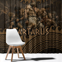 Greek Mythology Tartarus Window Curtain Chained Titans Classical Art Greek Key Pattern