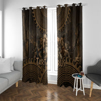 Greek Mythology Tartarus Window Curtain Chained Titans Classical Art Greek Key Pattern