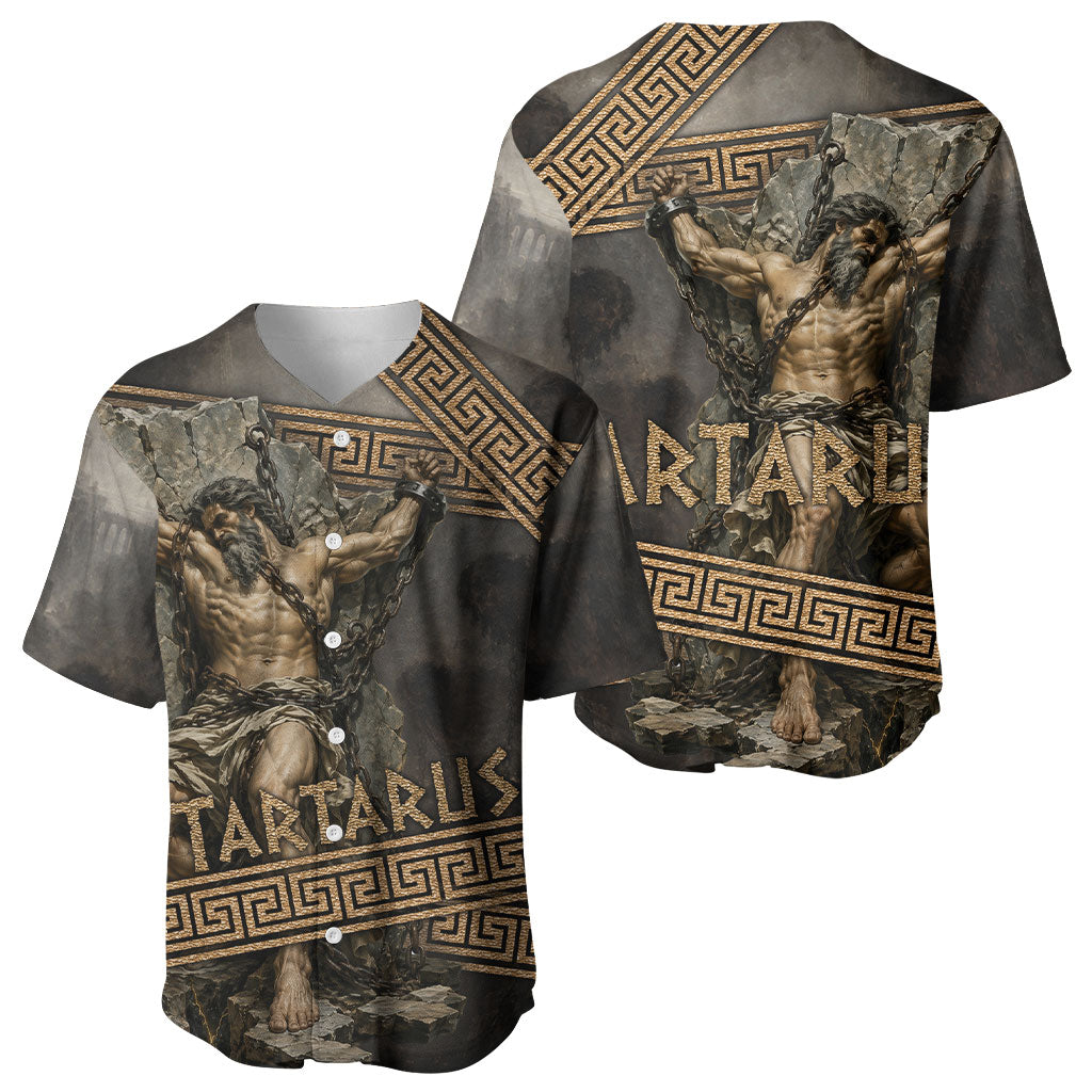 Tartarus Greek Mythology Baseball Jersey Chained Titan Classical Art