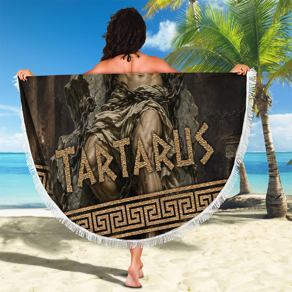 Tartarus Greek Mythology Beach Blanket Chained Titan Classical Art
