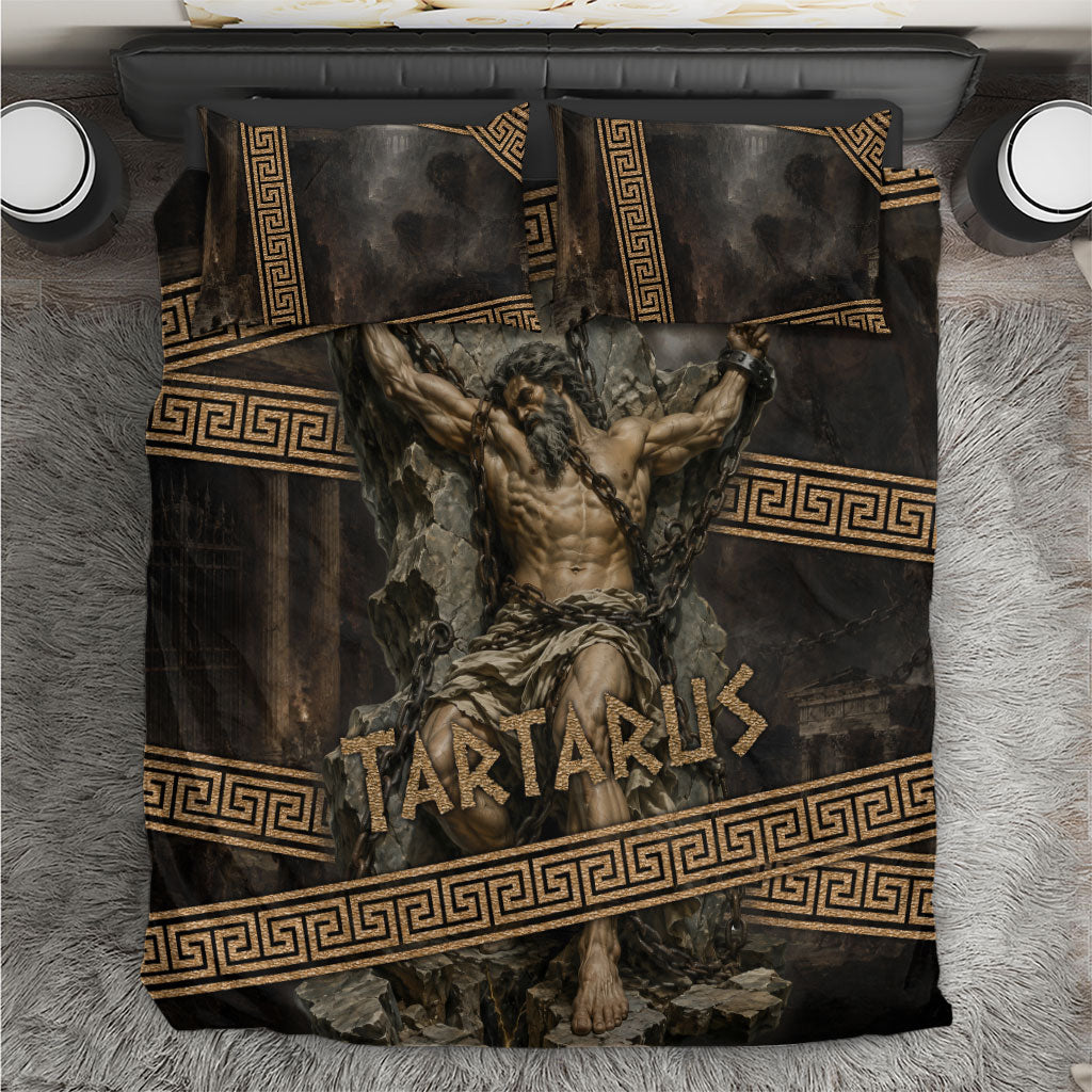 Tartarus Greek Mythology Bedding Set Chained Titan Classical Art