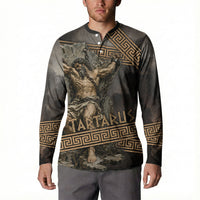 Tartarus Greek Mythology Button Sweatshirt Chained Titan Classical Art