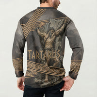 Tartarus Greek Mythology Button Sweatshirt Chained Titan Classical Art