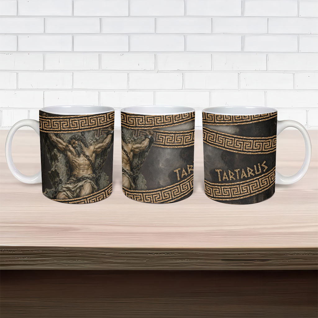 Tartarus Greek Mythology Ceramic Mug Chained Titan Classical Art