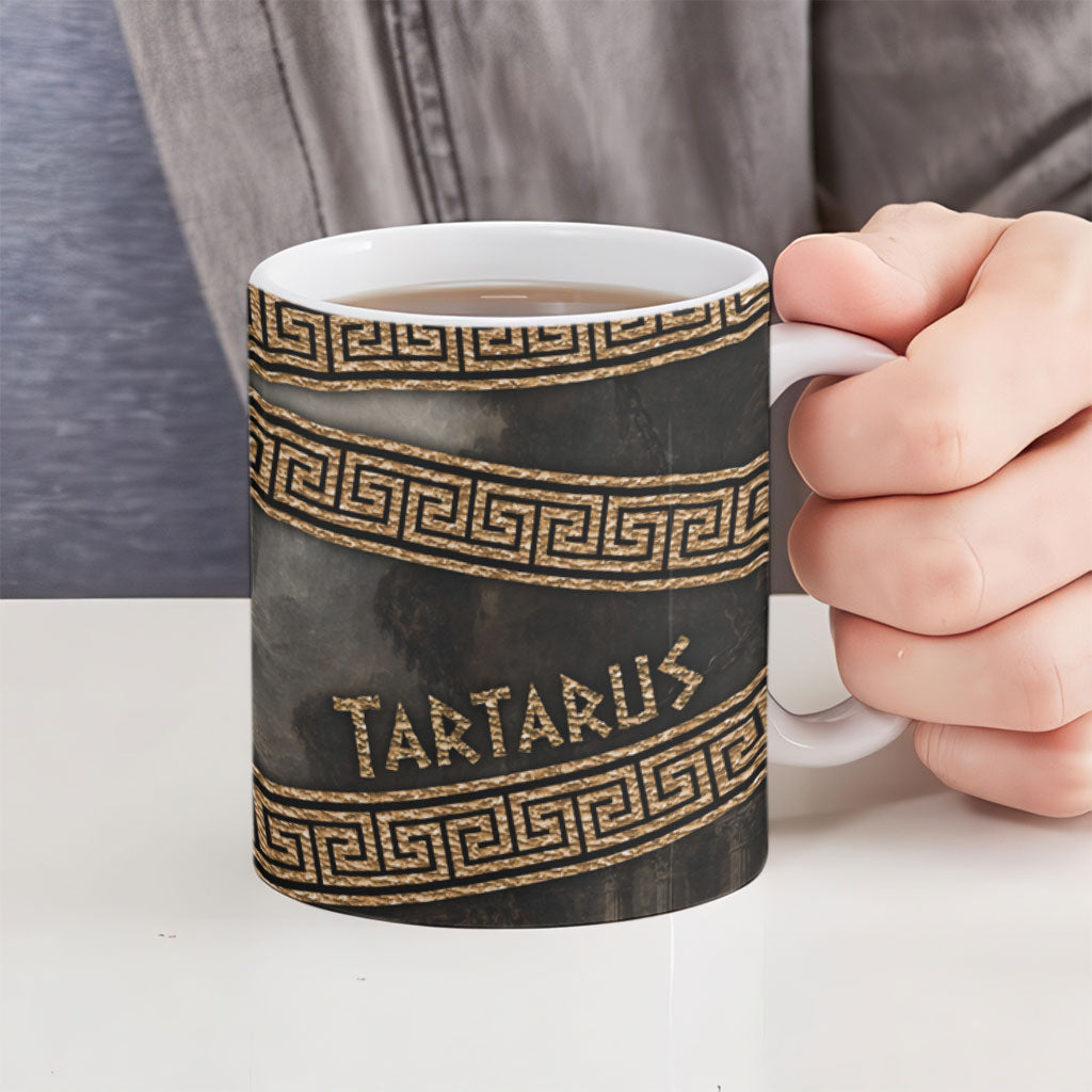Tartarus Greek Mythology Ceramic Mug Chained Titan Classical Art