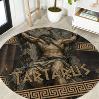 Tartarus Greek Mythology Round Carpet Chained Titan Classical Art