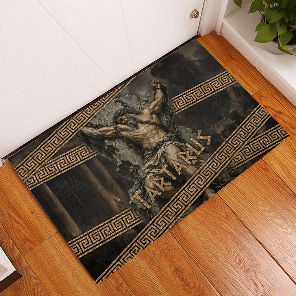 Tartarus Greek Mythology Rubber Doormat Chained Titan Classical Art