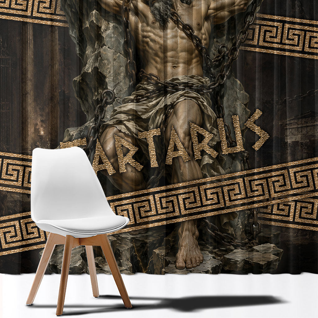 Tartarus Greek Mythology Window Curtain Chained Titan Classical Art