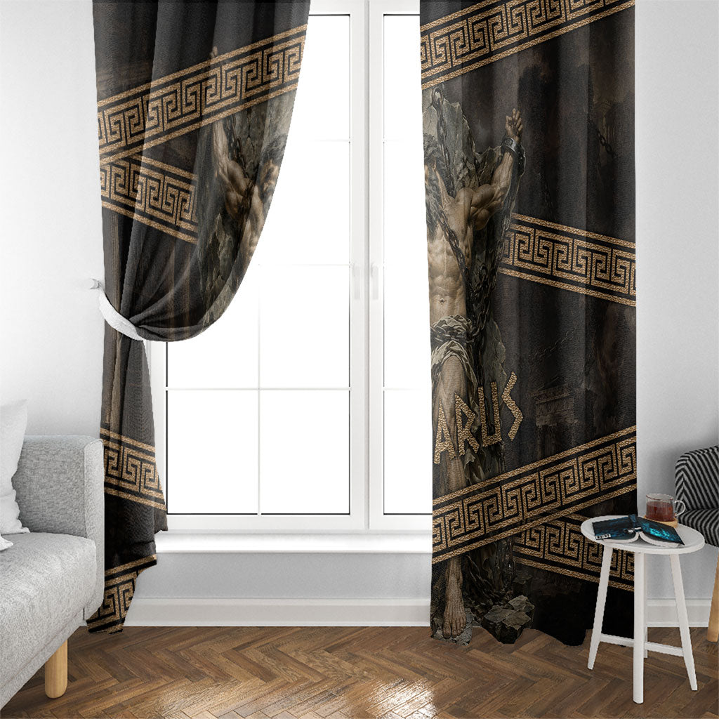 Tartarus Greek Mythology Window Curtain Chained Titan Classical Art