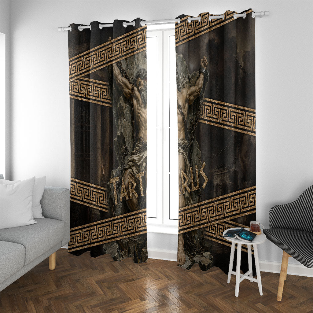 Tartarus Greek Mythology Window Curtain Chained Titan Classical Art