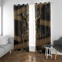 Tartarus Greek Mythology Window Curtain Chained Titan Classical Art