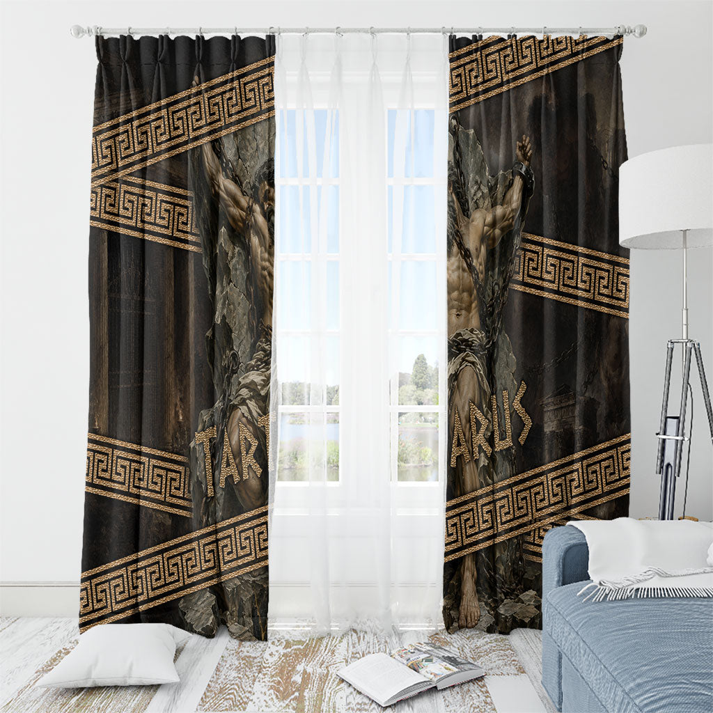 Tartarus Greek Mythology Window Curtain Chained Titan Classical Art