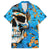 Grafity Skull Family Matching Off Shoulder Long Sleeve Dress and Hawaiian Shirt Street Style Skull Colorful Abstract Art - Wonder Print Shop