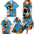 Grafity Skull Family Matching Summer Maxi Dress and Hawaiian Shirt Street Style Skull Colorful Abstract Art - Wonder Print Shop