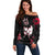 Skull Pattern Off Shoulder Sweater The Time Is Aways Right To Do What Is Right - Wonder Print Shop