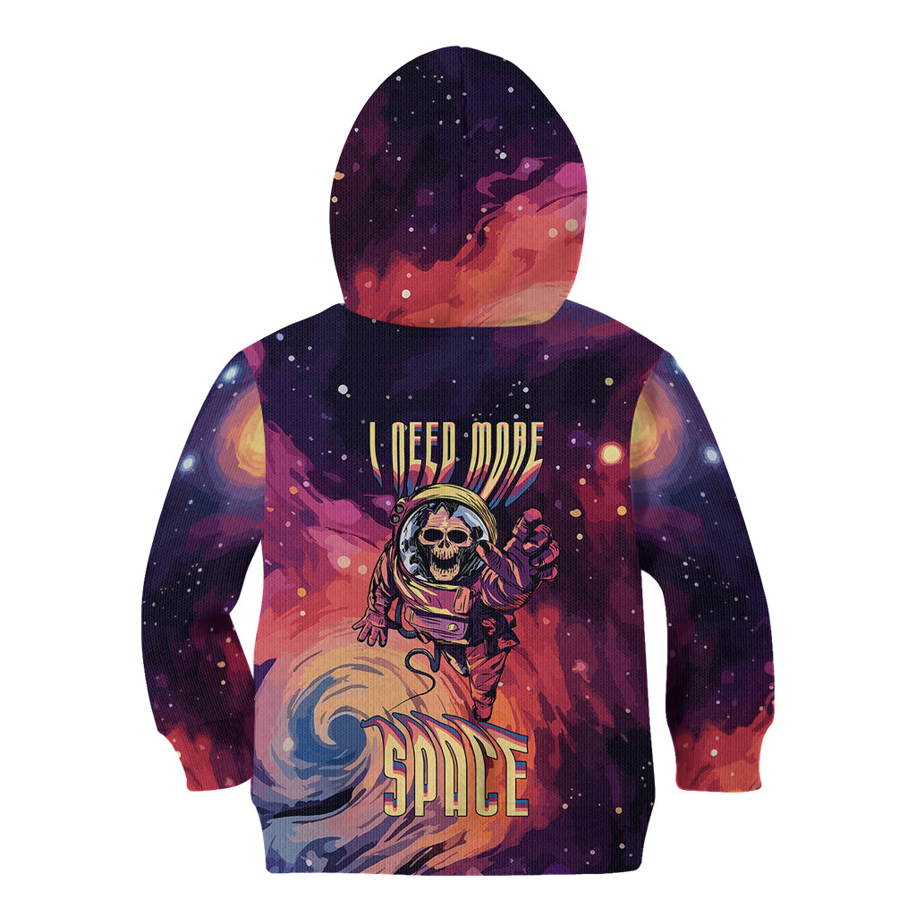 Skull Kid Hoodie I Need More Space Cosmic Style - Wonder Print Shop